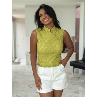 Blouse sans manches Tanina - Vert olive