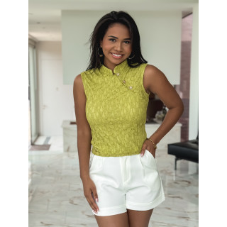 Blouse sans manches Tanina - Vert olive