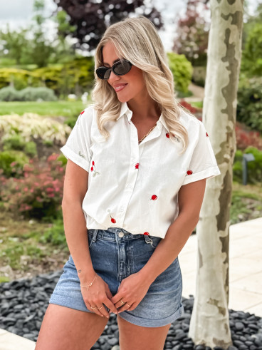 Short en jeans Samira - Bleu