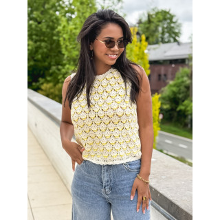 Blouse en crochet Enaé - Jaune