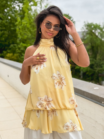 Blouse à motifs Soania - Jaune