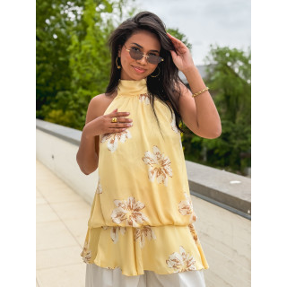 Blouse à motifs Soania - Jaune