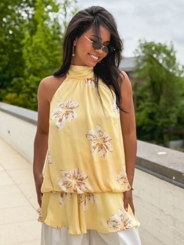 Blouse à motifs Soania - Jaune