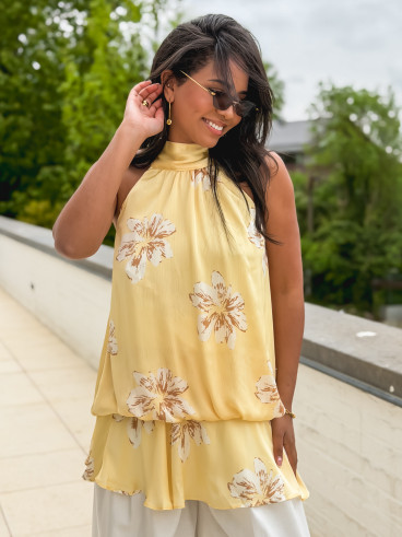 Blouse à motifs Soania - Jaune