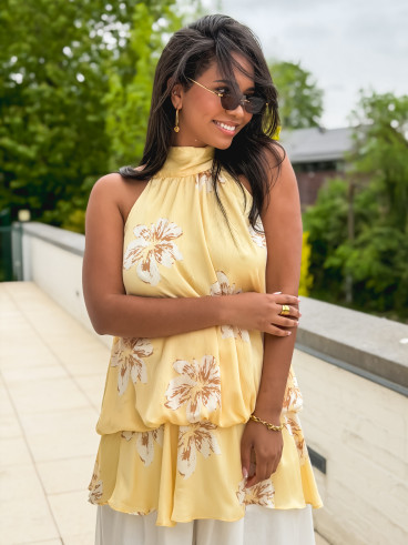 Blouse à motifs Soania - Jaune