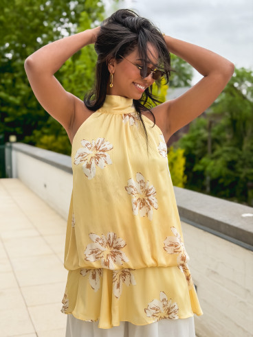 Blouse à motifs Soania - Jaune