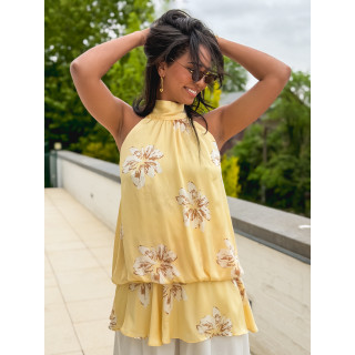 Blouse à motifs Soania - Jaune