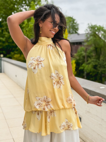 Blouse à motifs Soania - Jaune