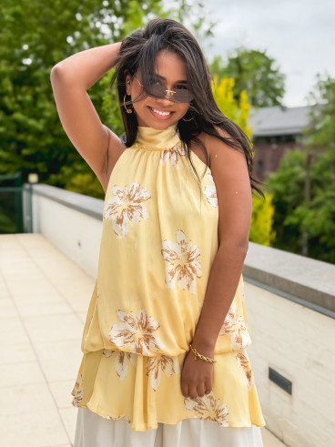 Blouse à motifs Soania - Jaune