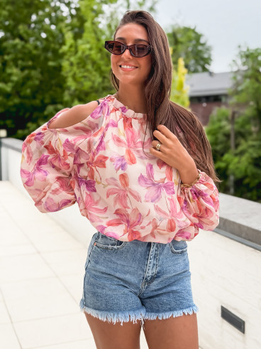Short en jeans Ysalina - Bleu