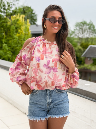 Short en jeans Ysalina - Bleu