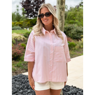 Chemise Lignée Alilia - Rose