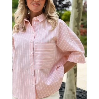 Chemise Lignée Alilia - Rose