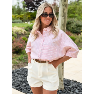 Chemise Lignée Alilia - Rose
