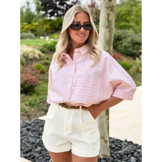 Chemise Lignée Alilia - Rose