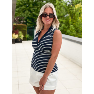 Blouse lignée Ismeria - Bleu marine