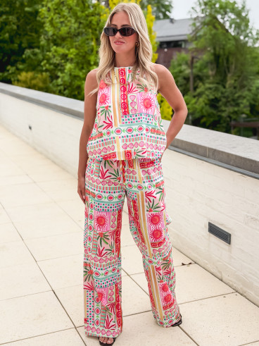 Ensemble à motifs multicolores