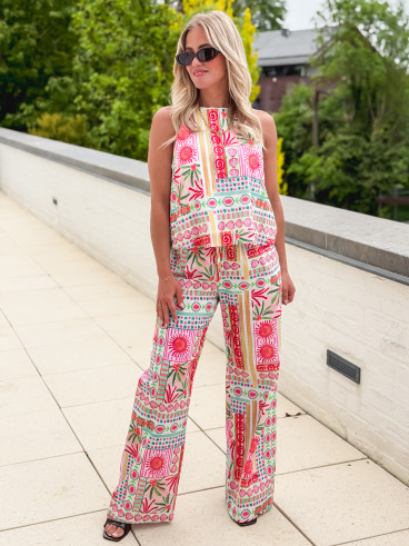 Ensemble à motifs multicolores