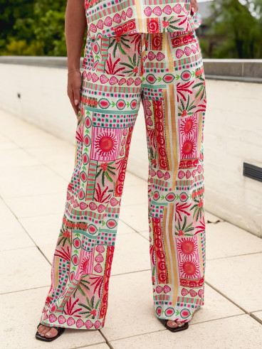 Ensemble à motifs multicolores