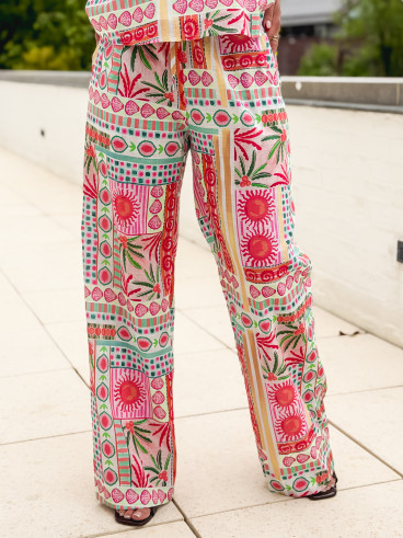 Ensemble à motifs multicolores