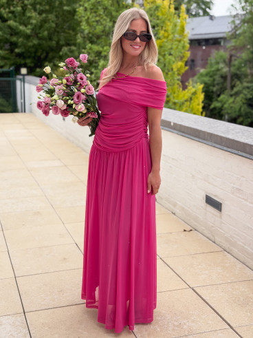 Robe longue Uliah - Fuchsia