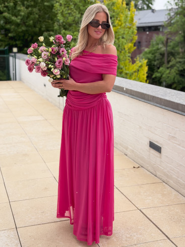 Robe longue Uliah - Fuchsia