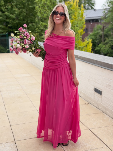 Robe longue Uliah - Fuchsia