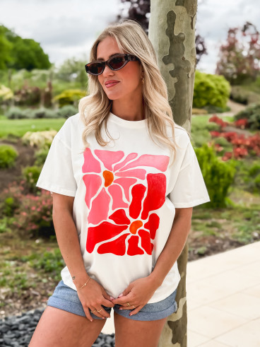 T-shirt à motifs Vahia - Blanc