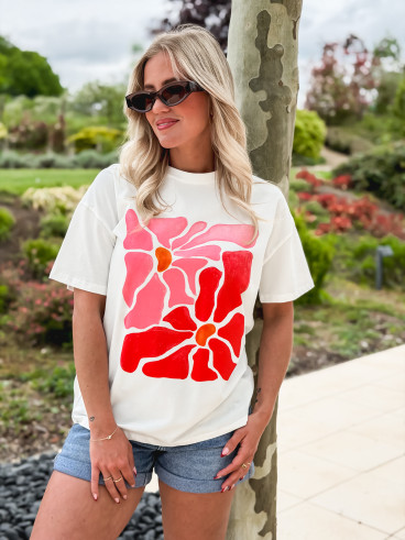 T-shirt à motifs Vahia - Blanc