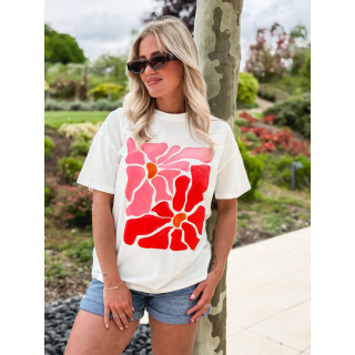 T-shirt à motifs Vahia - Blanc