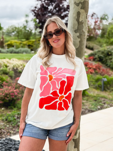 T-shirt à motifs Vahia - Blanc
