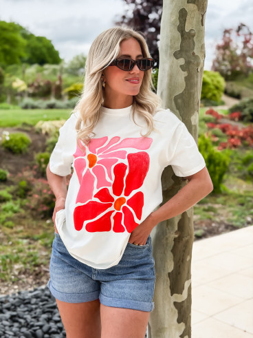 T-shirt à motifs Vahia - Blanc