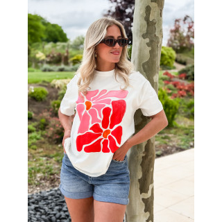 T-shirt à motifs Vahia - Blanc