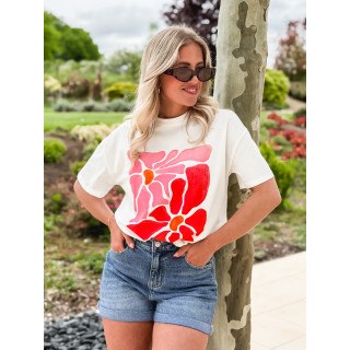 T-shirt à motifs Vahia - Blanc
