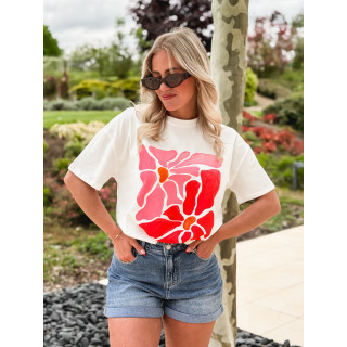 T-shirt à motifs Vahia - Blanc
