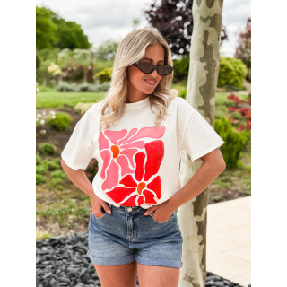 T-shirt à motifs Vahia - Blanc
