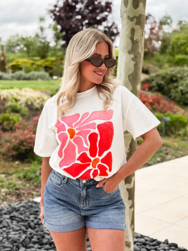 T-shirt à motifs Vahia - Blanc