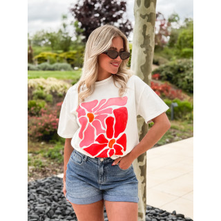 T-shirt à motifs Vahia - Blanc