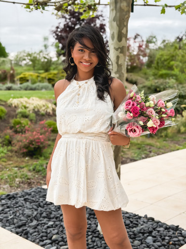 Robe courte Marélys - Beige
