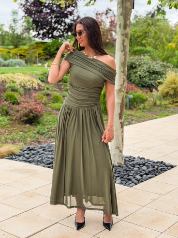 Robe longue Uliah - vert kaki