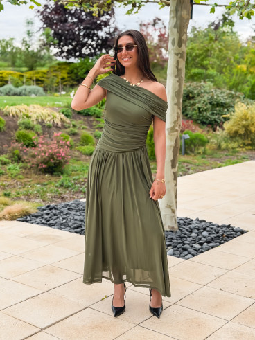 Robe longue Uliah - Vert kaki