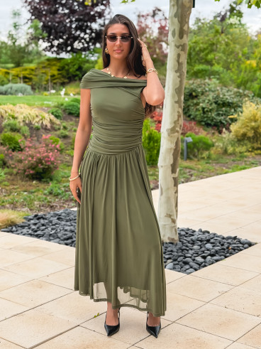 Robe longue Uliah - vert kaki