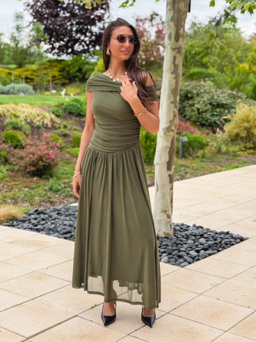 Robe longue Uliah - vert kaki