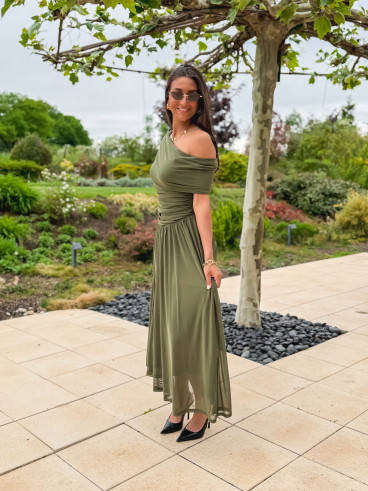 Robe longue Uliah - vert kaki