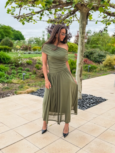 Robe longue Uliah - vert kaki
