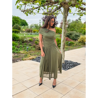 Robe longue Uliah - vert kaki