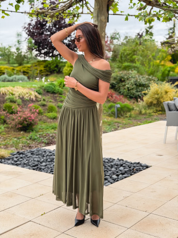 Robe longue Uliah - vert kaki