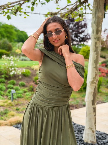 Robe longue Uliah - vert kaki