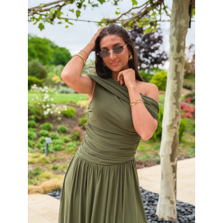 Robe longue Uliah - vert kaki