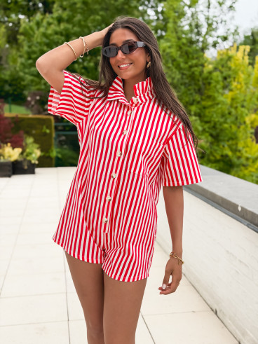 Combinaison short  Venisia - Rouge